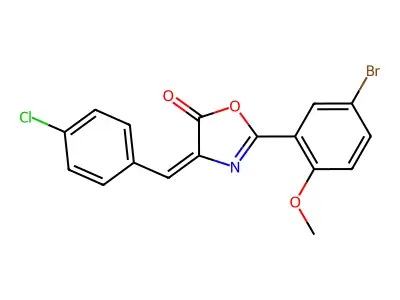 2-(5-Bromo-2-methoxyphenyl)-4-[(4-chlorophenyl)methylidene]-1,3-oxazol-5-one structure