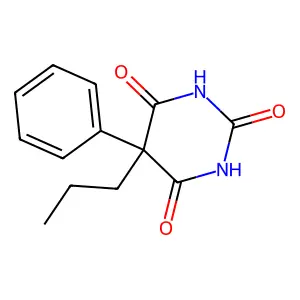 Barbituric acid, 5-phenyl-5-propyl- structure