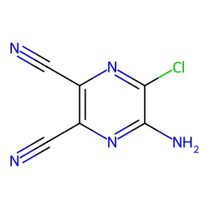 5-Amino-6-chloro-2,3-dicyanopyrazine structure