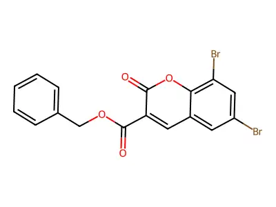 benzyl 6,8-dibromo-2-oxo-2H-chromene-3-carboxylate structure