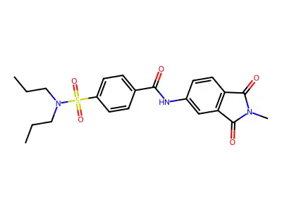 4-(dipropylsulfamoyl)-N-(2-methyl-1,3-dioxoisoindol-5-yl)benzamide structure