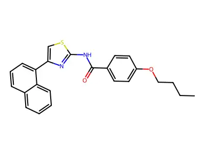 4-butoxy-N-(4-naphthalen-1-yl-1,3-thiazol-2-yl)benzamide structure