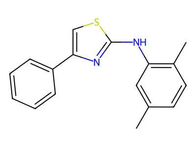 N-(2,5-dimethylphenyl)-4-phenyl-1,3-thiazol-2-amine structure