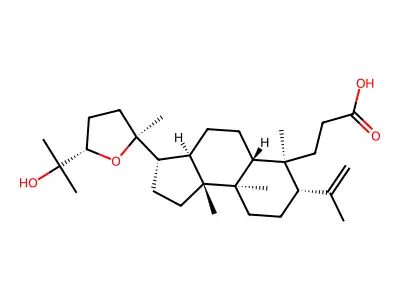 3,4-Secodammar-4(28)-en-3-oic acid, 20,24-epoxy-25-hydroxy-, (24S)- structure