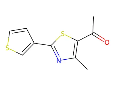 1-(4-Methyl-2-(thiophen-3-yl)thiazol-5-yl)ethan-1-one structure