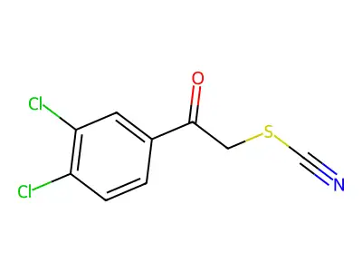Thiocyanic acid, 2-(3,4-dichlorophenyl)-2-oxoethyl ester structure