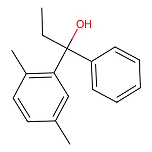 alpha-Ethyl-2,5-dimethyl-alpha-phenylbenzenemethanol structure