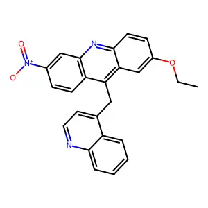 Acridine, 2-ethoxy-6-nitro-9-(4-quinolylmethyl)- structure