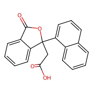 2-(1-Naphthalen-1-yl-3-oxo-2-benzofuran-1-yl)acetic acid structure