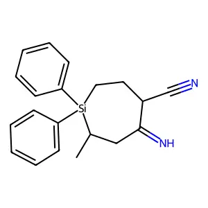 5-Imino-7-methyl-1,1-diphenylsilepane-4-carbonitrile structure