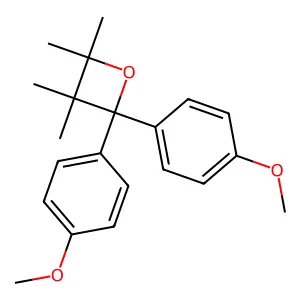 Oxetane, 2,2-bis(4-methoxyphenyl)-3,3,4,4-tetramethyl- structure