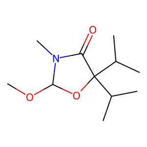 5,5-Diisopropyl-2-methoxy-3-methyl-1,3-oxazolidin-4-one structure