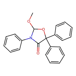 2-Methoxy-3,5,5-triphenyl-1,3-oxazolidin-4-one structure