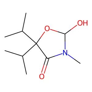 4-Oxazolidinone, 2-hydroxy-3-methyl-5,5-bis(1-methylethyl)- structure