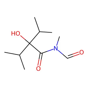 Butanamide, N-formyl-2-hydroxy-N,3-dimethyl-2-(1-methylethyl)- structure
