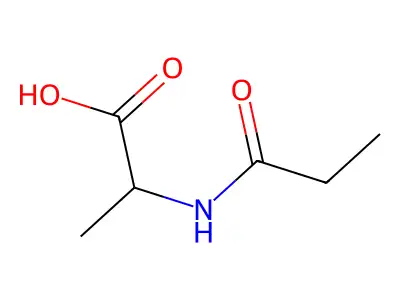 N-(1-Oxopropyl)alanine structure