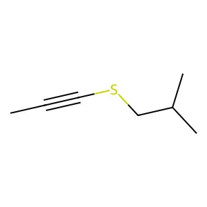 1-Propyne, 1-((2-methylpropyl)thio)- structure