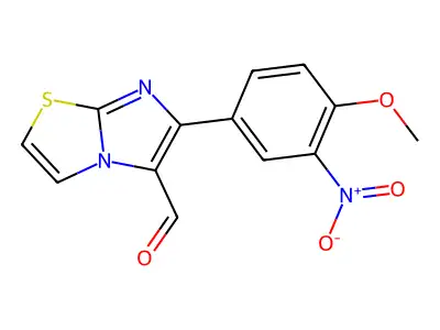 6-(4-Methoxy-3-nitrophenyl)imidazo[2,1-b]thiazole-5-carbaldehyde structure