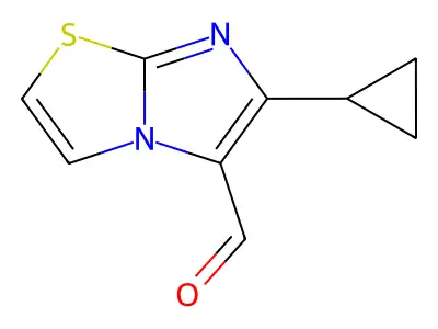 6-Cyclopropylimidazo[2,1-b][1,3]thiazole-5-carbaldehyde structure