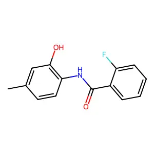 2-fluoro-N-(2-hydroxy-4-methylphenyl)benzamide structure