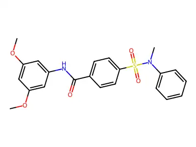 N-(3,5-dimethoxyphenyl)-4-[methyl(phenyl)sulfamoyl]benzamide structure