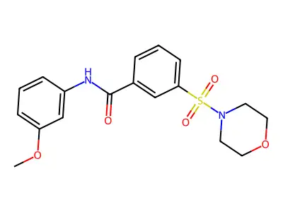 N-(3-methoxyphenyl)-3-(morpholinosulfonyl)benzamide structure