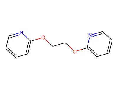 2,2'-(1,2-Ethanediylbis(oxy))bis(pyridine) structure