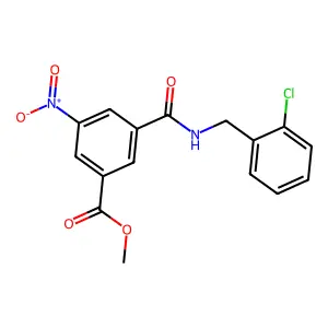 Methyl 3-[(2-chlorobenzyl)carbamoyl]-5-nitrobenzoate structure