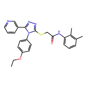 N-(2,3-dimethylphenyl)-2-{[4-(4-ethoxyphenyl)-5-(pyridin-3-yl)-4H-1,2,4-triazol-3-yl]sulfanyl}acetamide structure