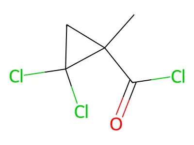 2,2-Dichloro-1-methyl-cyclopropanecarbonyl chloride structure