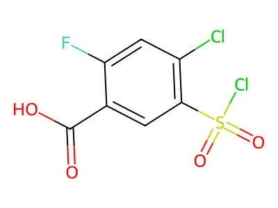 2-Chloro-5-chlorosulfonyl-4-fluorobenzoic acid structure