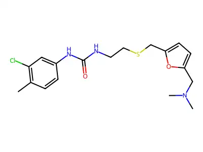 1-(3-Chloro-4-Methylphenyl)-3-{2-[({5-[(Dimethylamino)methyl]-2-Furyl}methyl)thio]ethyl}urea structure