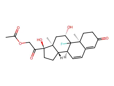 6-Dehydrofluorocortisol acetate structure