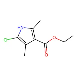 1H-Pyrrole-3-carboxylic acid, 5-chloro-2,4-dimethyl-, ethyl ester structure