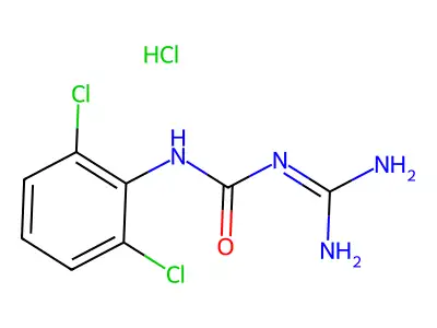 Urea, N-(aminoiminomethyl)-N'-(2,6-dichlorophenyl)-, monohydrochloride structure