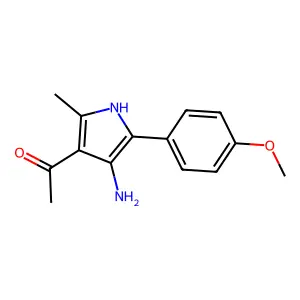 Ethanone, 1-(4-amino-5-(4-methoxyphenyl)-2-methyl-1H-pyrrol-3-yl)- structure