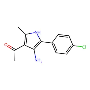ETHANONE, 1-(4-AMINO-5-(p-CHLOROPHENYL)-2-METHYL-1H-PYRROL-3-YL)- structure