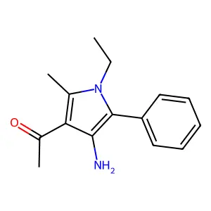 Ethanone, 1-(4-amino-1-ethyl-2-methyl-5-phenyl-1H-pyrrol-3-YL)- structure