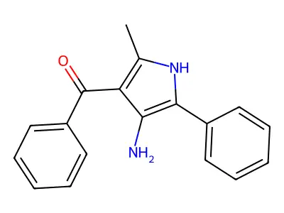 (4-amino-2-methyl-5-phenyl-1H-pyrrol-3-yl)-phenylmethanone structure