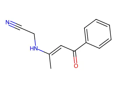 2-[(4-Oxo-4-phenylbut-2-en-2-yl)amino]acetonitrile structure