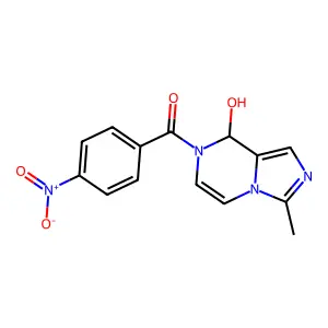 (8-hydroxy-3-methyl-8H-imidazo[1,5-a]pyrazin-7-yl)-(4-nitrophenyl)methanone structure