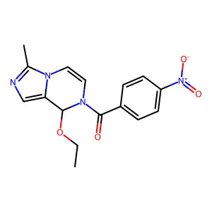(8-ethoxy-3-methylimidazo[1,5-a]pyrazin-7(8H)-yl)(4-nitrophenyl)methanone structure