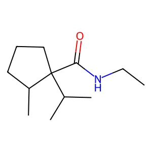N-ethyl-2-methyl-1-(1-methylethyl)cyclopentanecarboxamide structure