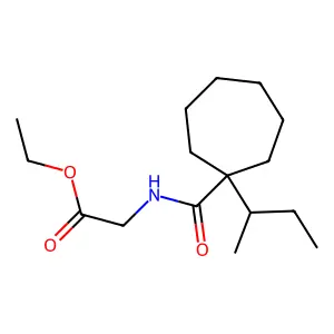 Ethyl N-((1-(1-methylpropyl)cycloheptyl)carbonyl)glycinate structure