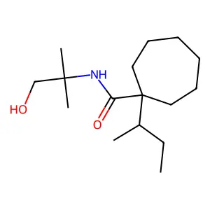 1-sec-Butyl-N-(2'-hydroxy-1',1'-dimethylethyl)cycloheptanecarboxamide structure