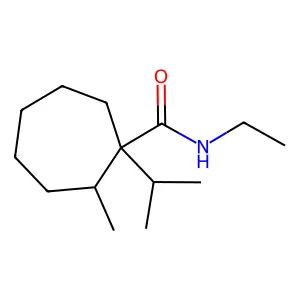 N-Ethyl-1-isopropyl-2-methylcycloheptanecarboxamide structure
