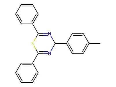 4-(4-methylphenyl)-2,6-diphenyl-4H-1,3,5-thiadiazine structure