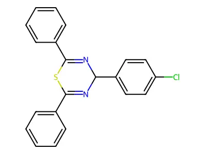 4-(4-chlorophenyl)-2,6-diphenyl-4H-1,3,5-thiadiazine structure