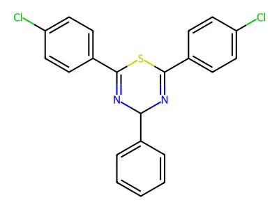 2,6-bis(4-chlorophenyl)-4-phenyl-4H-1,3,5-thiadiazine structure