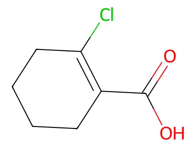 2-Chlorocyclohex-1-ene-1-carboxylic acid structure